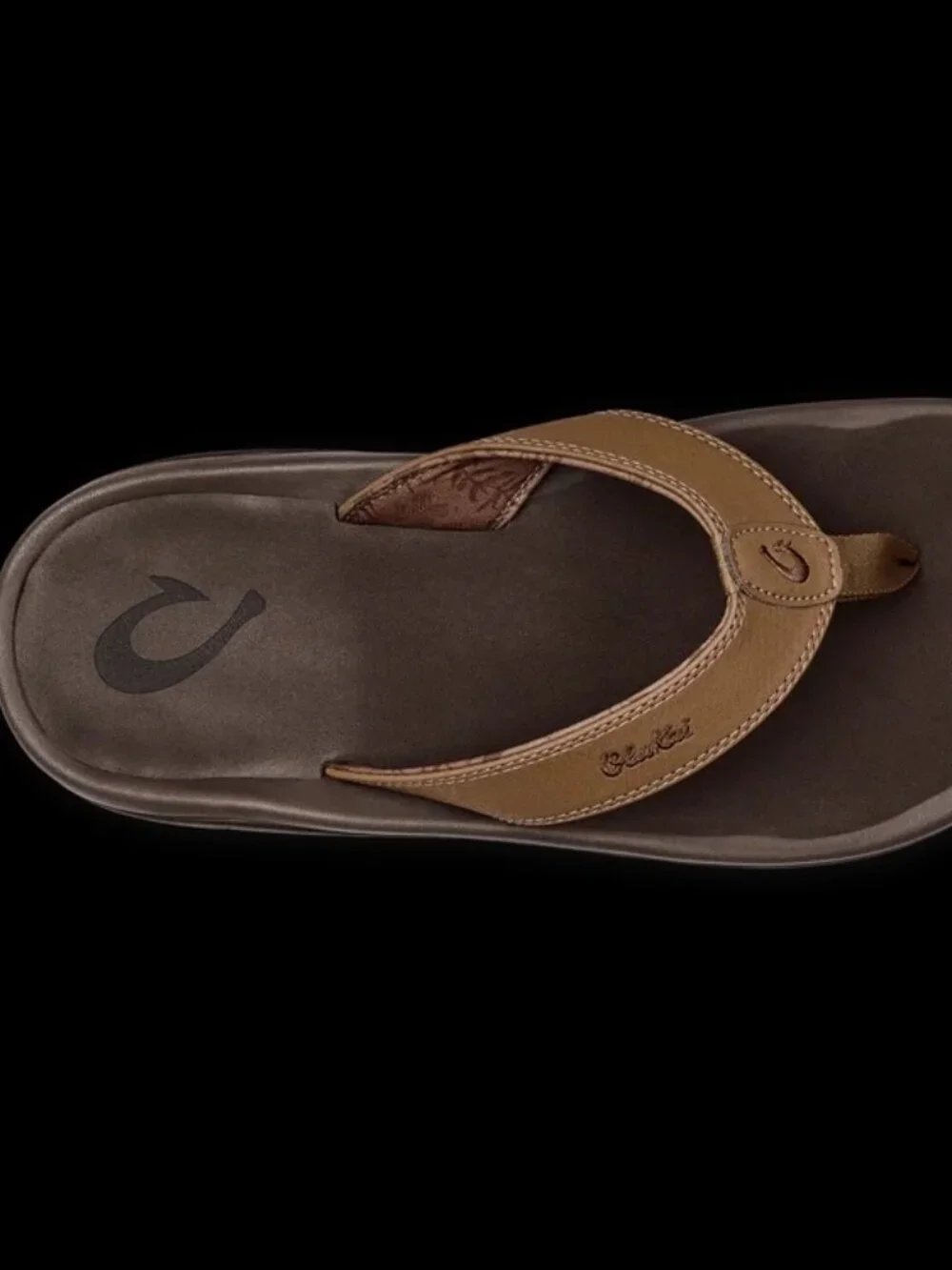 OluKai 'Ohana Tan / Dark Java Sandals
